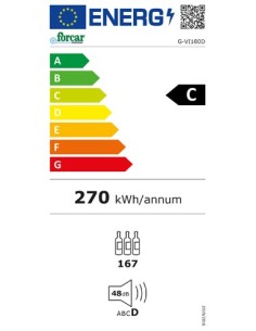 Vidrio vino -Temperatura +/+12°C +12/+20°C- cm 59.5 x 71... 2