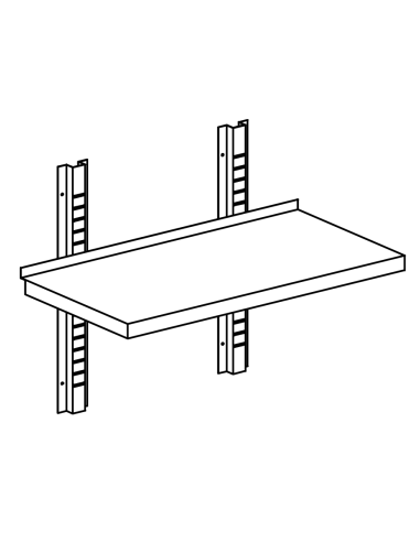 Shelf - Liscia with rack - Flow 20 kg - Dimensions various