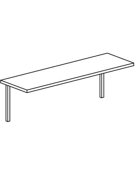 Shelf - Lyscia with braces - Capacity 40 kg - Dimensions various