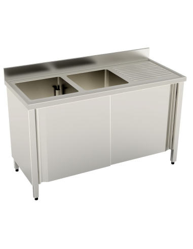 Locked sink - Depth 60 - N. 2 tanks -...