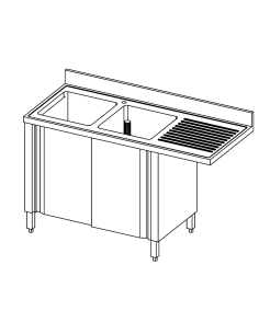 Cantilevered sink - Armadiato - Depth 70 - Gocciolatoio...