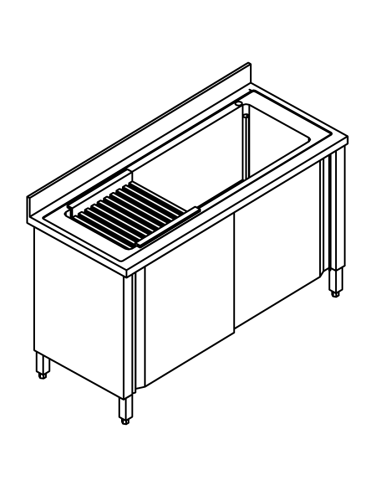 Lavello macero e lavaggio pentole - Armadiato -...