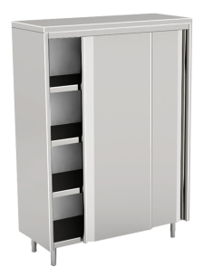 Wardrobe - Sliding doors - Height 170 cm - Steel AISI 304...