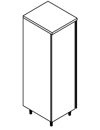 Wardrobe - Beating door - Height 170 cm - Steel...