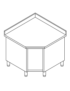 Cupboard table AISI 304 - Alzatina - cm 110 x 110 x 70 x... 2