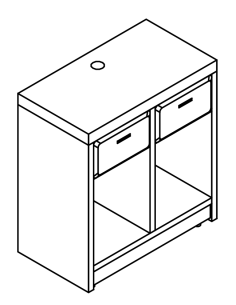 Retro base neutra - cm 100 x 67 x 110 h