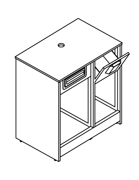 Retro base neutra - cm 100 x 57 x 110 h