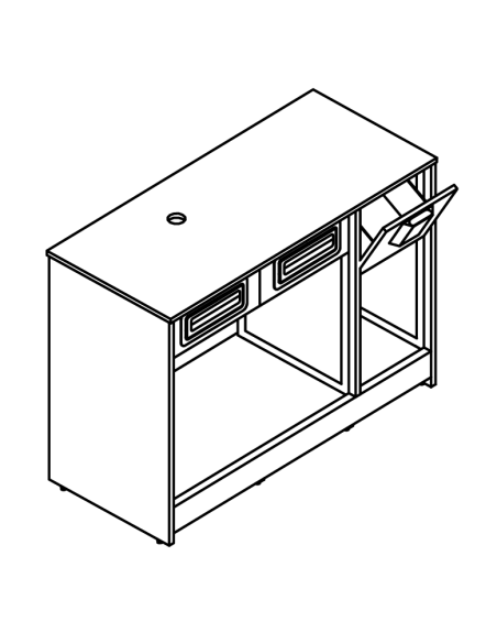 Retro base neutra - cm 150 x 67 x 110 h
