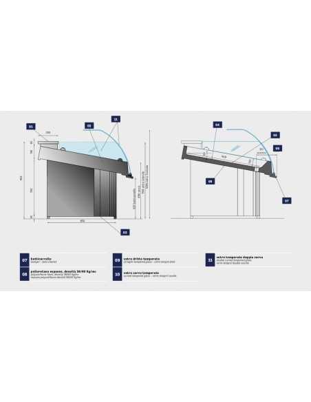 Contador refrigerado - Para pescado - Motor excluido - cm 125 x 116,8 x 90h