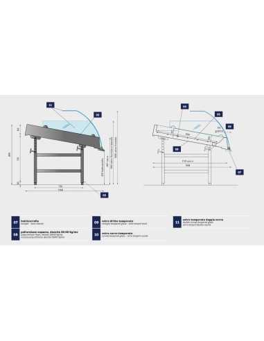 Refrigerated counter - For fish - Without motor...