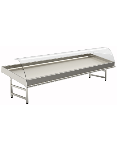 Refrigerated counter - For fish - Without motor - Dimensions cm 250 x 116.8 x 90 h