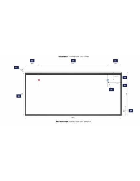 Banco neutro - Per pesce - Senza vetro - cm 187.5 x 111 x 90h