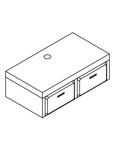Retro base neutra - cm 100 x 57 x 20 h 2
