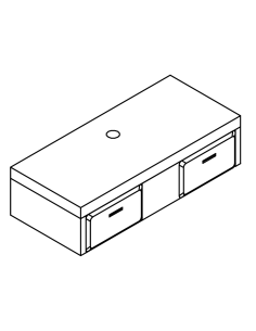 Retro base neutra - cm 125 x 57 x 20 h 2