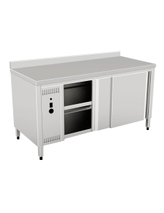 Mesa caliente AISI 304 - Profundidad 70 - Alzatina 2