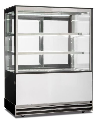 Refrigerated panoramic glass - For pastry - Ventilated - Temperature +2 °C / +10 °C - Cm 90 x 74 x 120 h