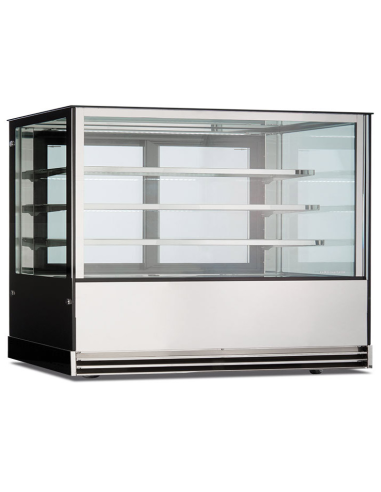 Refrigerated panoramic glass - For pastry - Ventilated - Temperature +2 °C / +10 °C - Cm 150 x 74 x 130 h