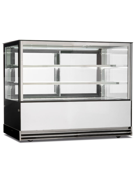 Vitrina refrigerada ventilada de 4 lados para pastelería - 620 Lt - Temperatura +2/+10°C