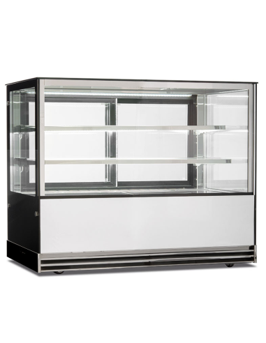 Refrigerated panoramic glass - For pastry - Ventilated - Temperature +2 °C / +10 °C - Cm 150 x 74 x 120 h
