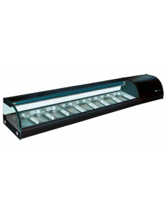 Vetrina per sushi completa di 8 bacinelle - Temperatura 0 +6 °C - cm 200