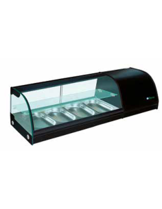 Tapas display case complete with 4 bowls - Temperature +4 +8 °C - cm 120