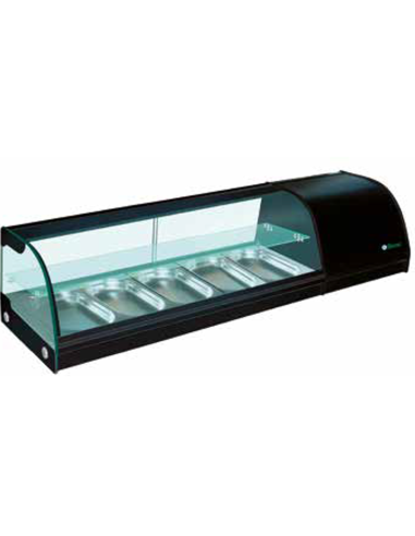 Vitrina de tapas completa con 5 cuencos - Temperatura +4 +8 °C - cm 150
