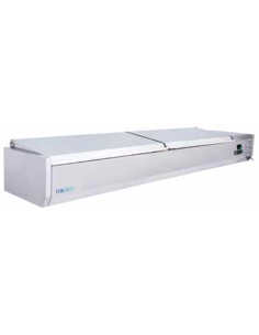 Vitrina de ingredientes 7 x GN 1/4 con tapa