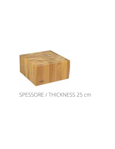 Bloque de madera de 25 cm de espesor - Varias dimensiones