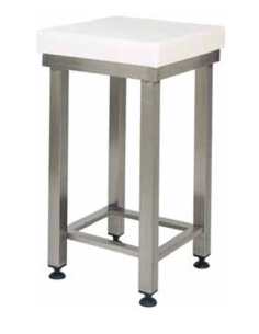 Polyethylene strain - Stainless steel stool - Dimensions various
 forcar CEPPI -cm 40 x 40 x 88 h