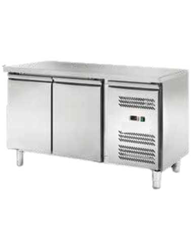 Refrigerated table - N.2 doors - cm 136 x 60 x 85 h