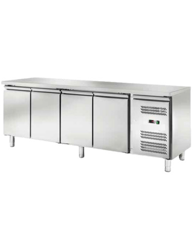 Refrigerated table - N.4 doors - cm 223 x 60 x 85 h