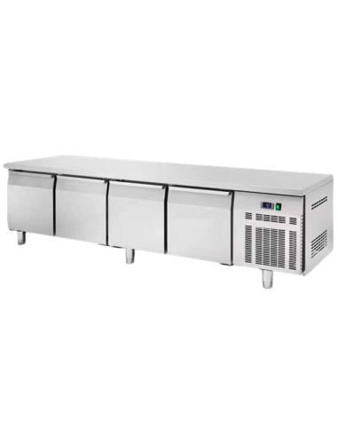 Refrigerated table - N.4 doors - cm 225 x 70 x 65 h