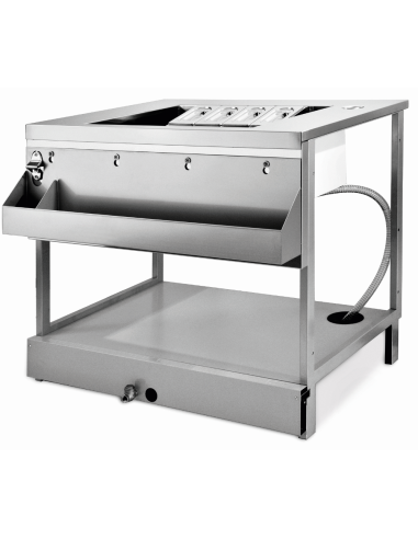 Cocktail counter - Stainless steel top - cm 100 x 65 x 95.1 h