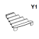 Accessorio in metacrilato trasparente sagomato a gradinata per esporre le praline (da inserire nel vassoio Y)