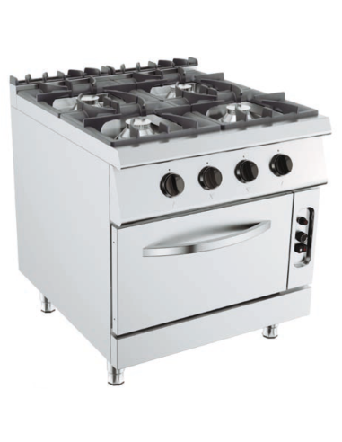 Gas cooker -  N.4 fireworks - Gas oven - cm 80 x 90 x 90 h