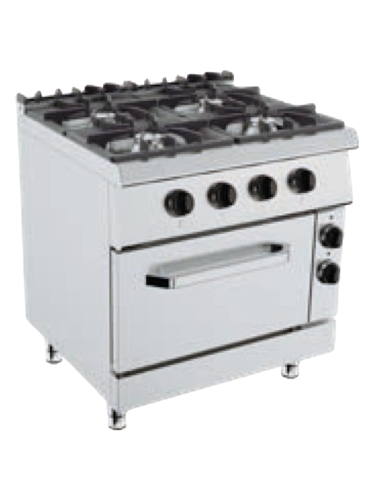 Cocina de gas -  N.4 fuegos artificiales - horno eléctrico - cm 80 x 90 x 90 h
