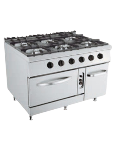 Gas cooker - Gas oven - N.6 fires - cm 120 x 90 x 90 h