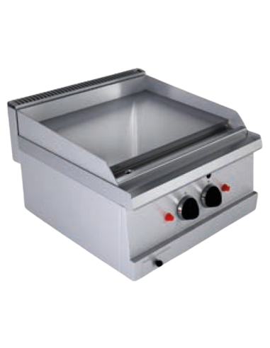 Fry top gas - smooth plate - cm 60 x 60 x 30 h