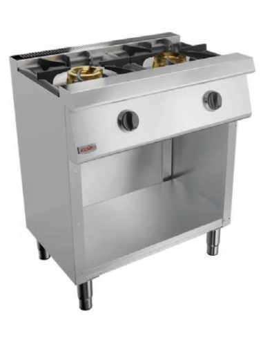 Gas cooker - Open compartment - N.2 fires - cm 80 x 57.5 x 90 h