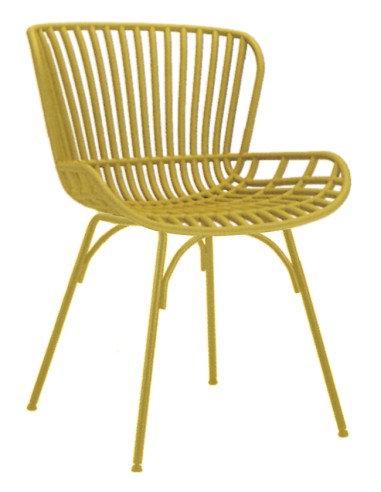 Chair - Metal frame - Polypropylene shell with cushion - cm 48 x 48 x 80 h