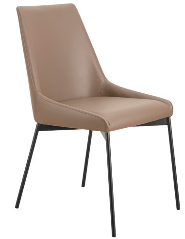Sedia - Metallo verniciato - Seduta e schienale imbottiti - cm 45 x 45 x 86 h