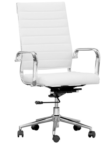 Office chair - Chrome metal - Padded seat - cm 51 x 45 x 102/108 h