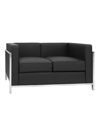 Sofa - Acero inoxidable - Funda de poliéster - cm 130 x 70 x 68 h