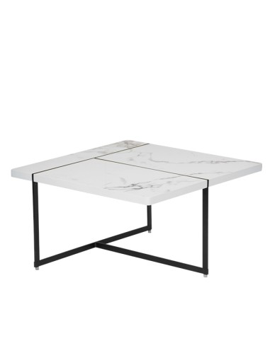 Tavolino - Metallo verniciato - Piano in laminato - cm 60 x 60 x 33 h