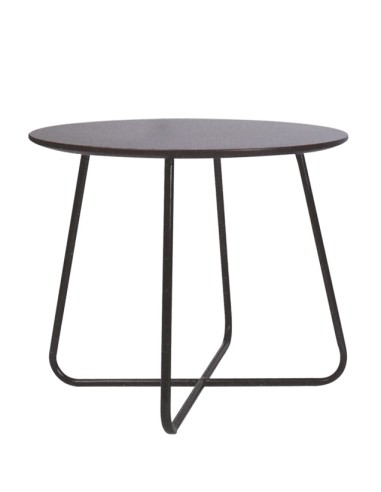 Table - Painted metal - MDF top -  cm 60 Ø x 53,5 h
