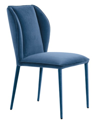 Chair - Metal - Padded - Velvet cover - cm 45 x 43 x 89 h