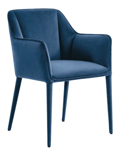 Chair - Metal - Padded - Velvet cover - cm 46 x 46 x 86 h