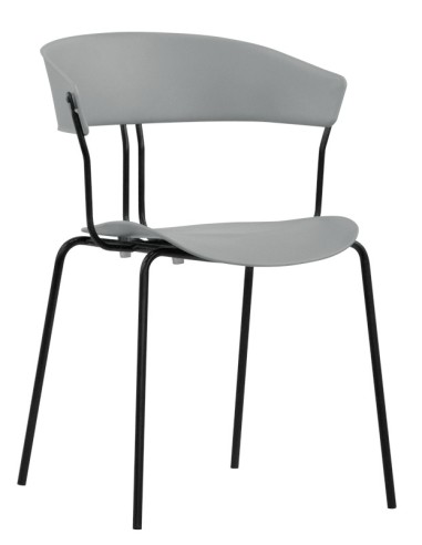 Chair - Painted metal - Polypropylene - cm 41 x 43 x 77 h
