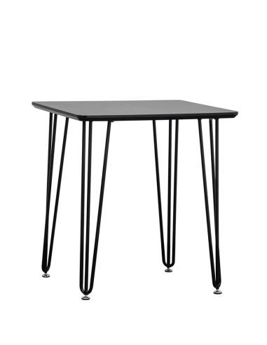 Table - Painted metal - Melamine top - cm 80 x 80 x 77 h