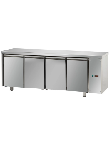 Refrigerated table - No right group - N.4 doors - cm 211 x 70 x 80/101h
